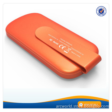 AWC945 2016 New Design 10000mAh Powerful Power Bank with Clip 2.1A USB Charger Pocket Portable Power Bank Charger